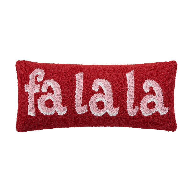 Fa La La Hooked Pillow
