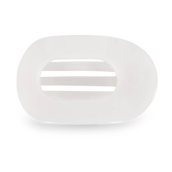 Teleties White Flat Hair Clip