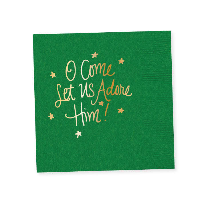 O Come Let Us Adore Him Napkin