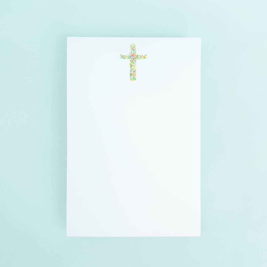 Floral Cross Notepad