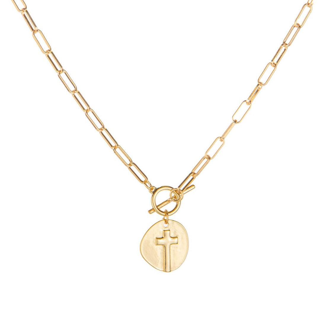 Ascension Cross Gold Necklace
