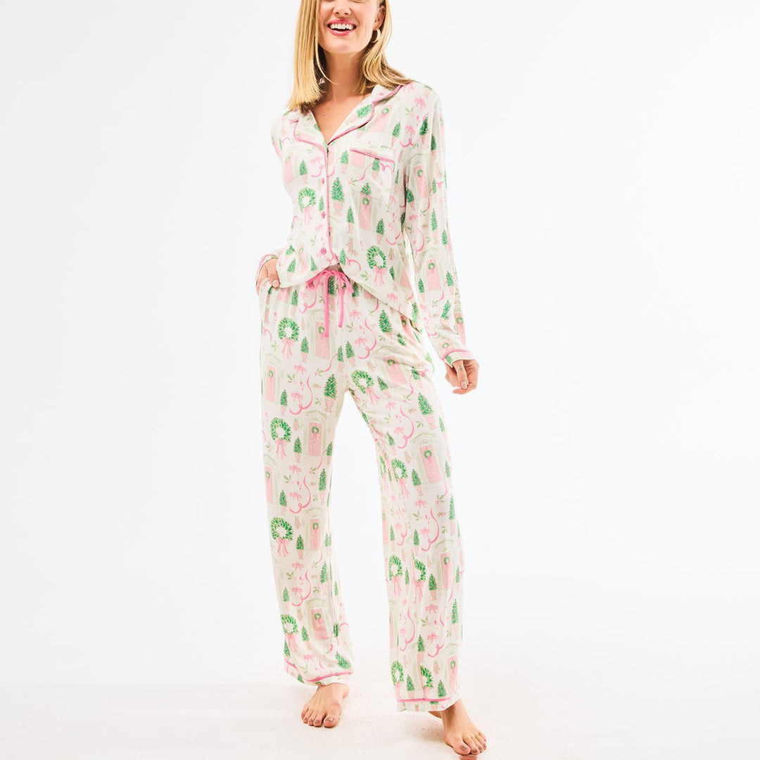 Rosy Wreaths Pajama Set