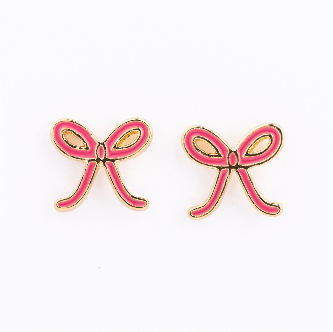 Pink Bows Earrings