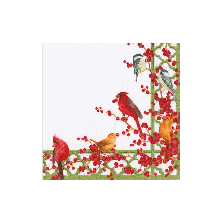Winter Birds and Berries Napkin