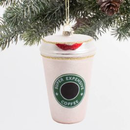 Iced Coffee Glass Ornament