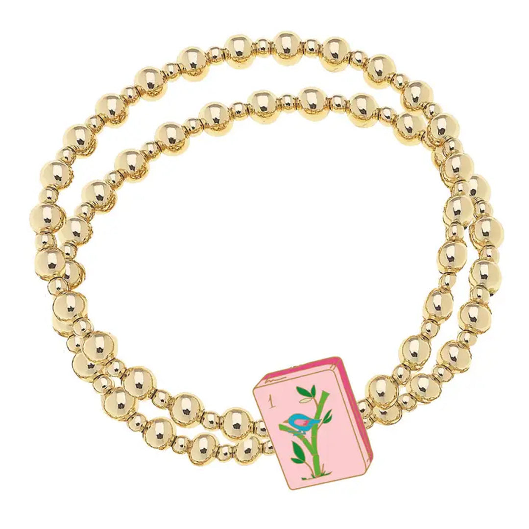 Mahjong 2-Row Stretch Bracelet