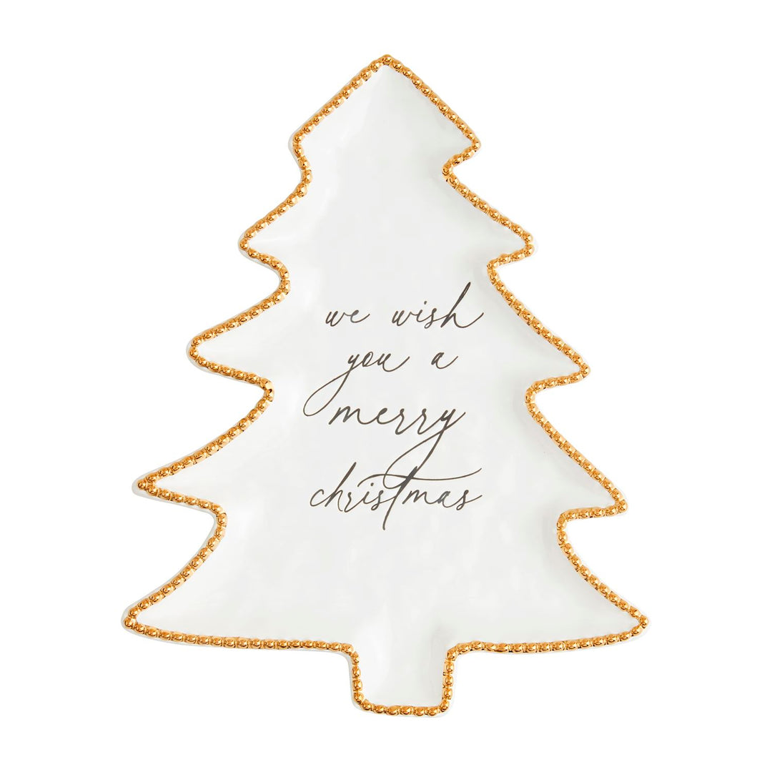 Wish You A Merry Christmas Beaded Dish