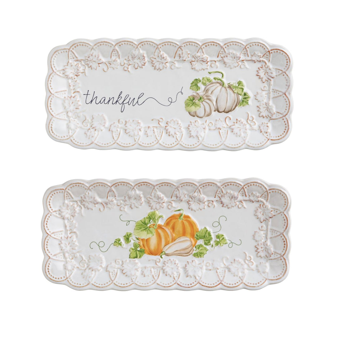 Pumpkin Stoneware Tray