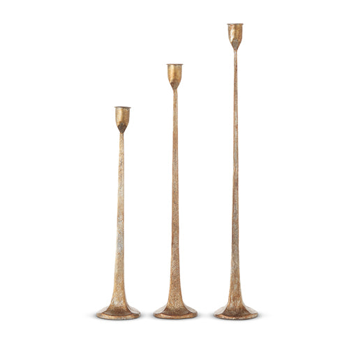 Gold Leaf Candle Sticks