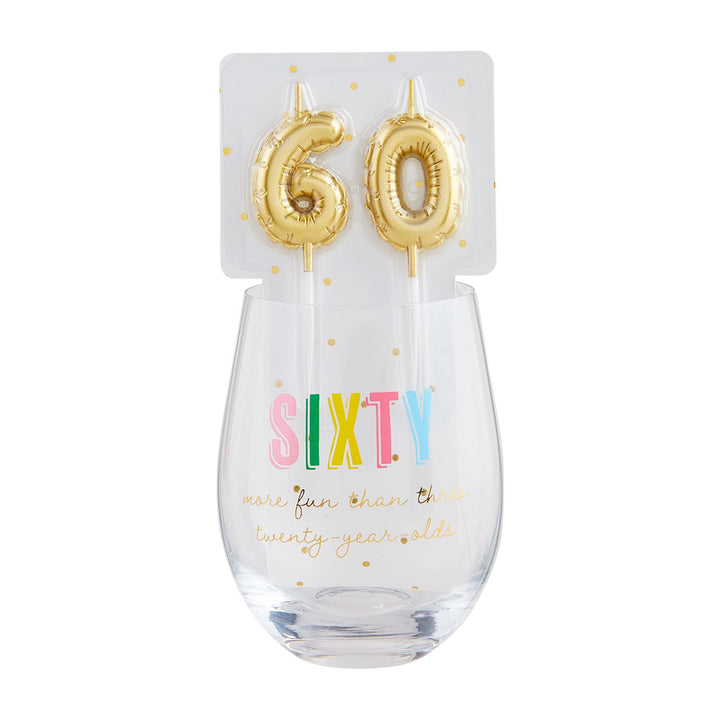 Age Wine Glass & Candle Set