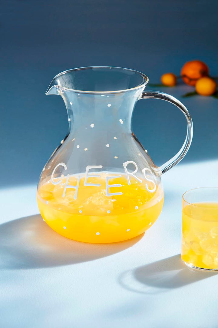 Cheers Dotted Glass Pitcher
