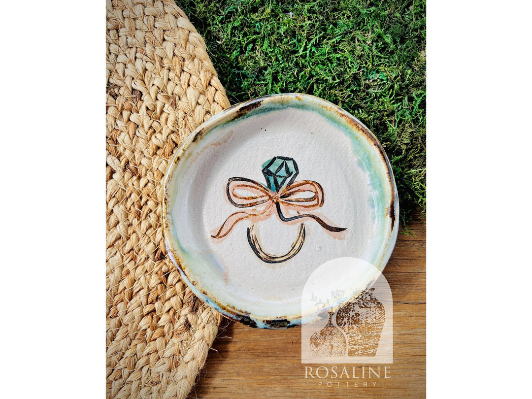 Rosaline Pottery Tying the Knot Dish
