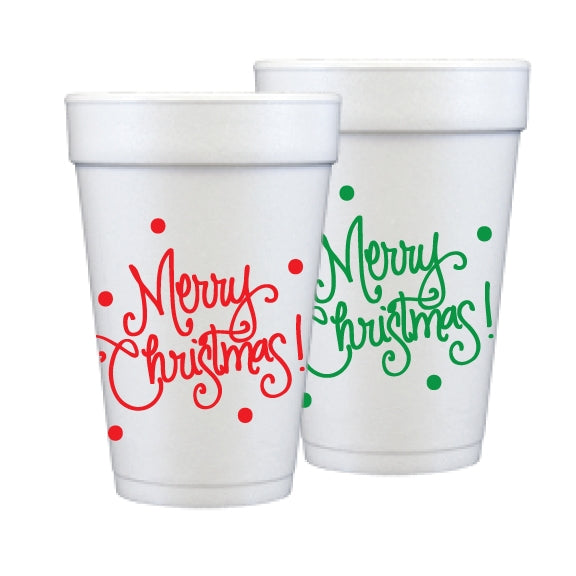 Merry Christmas Polka Dot Cups