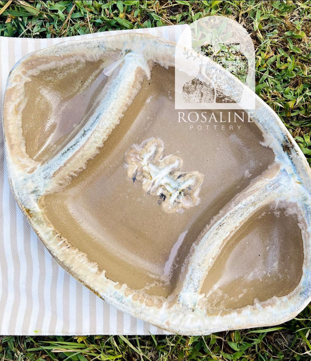 Rosaline Pottery Football Tray