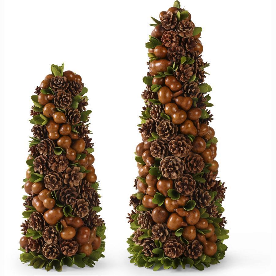 Brown Gourd & Pinecone Cone Trees