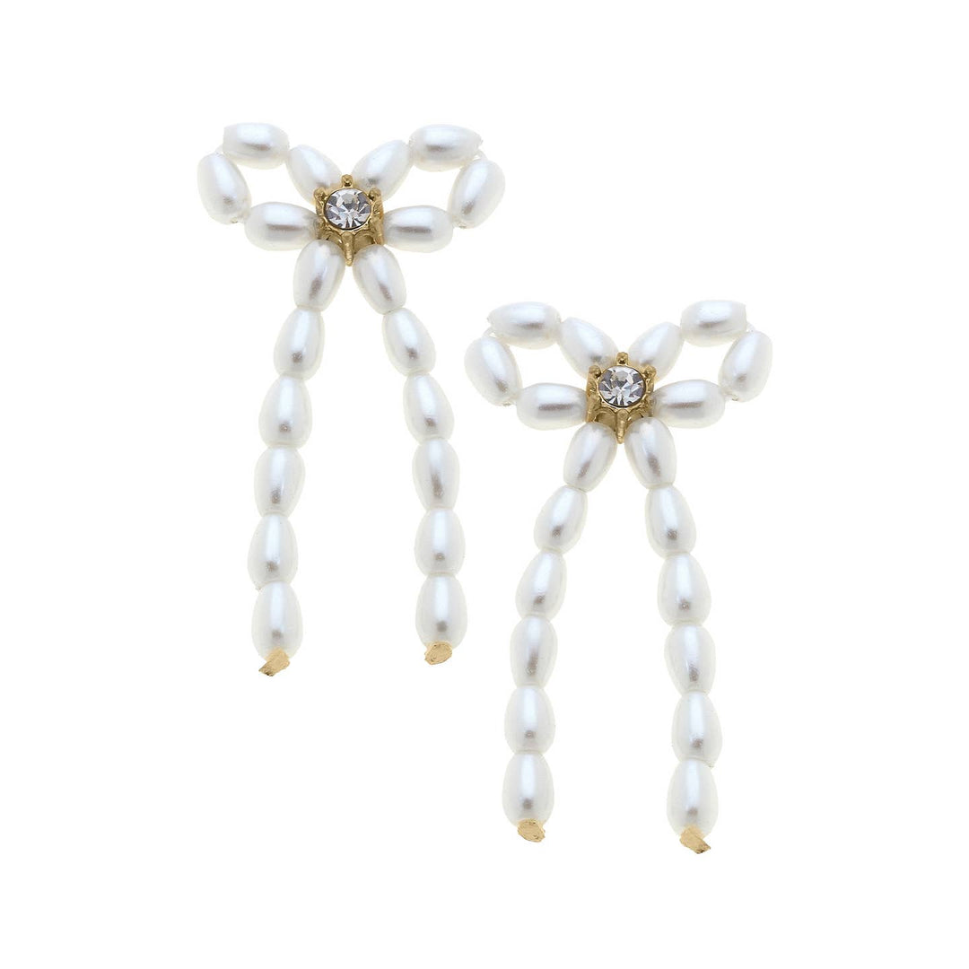 Freshwater Pearl Bow Earrings