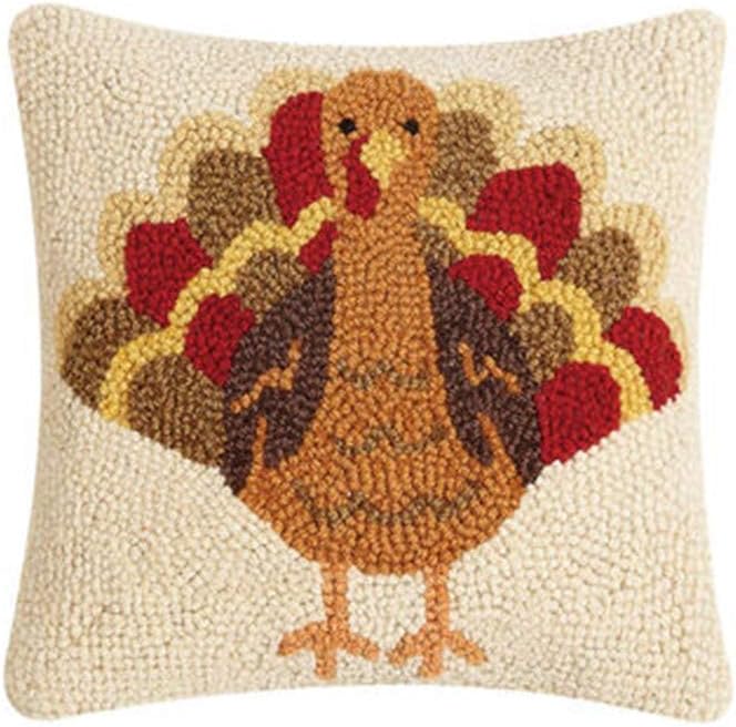 Turkey Hooked Pillow