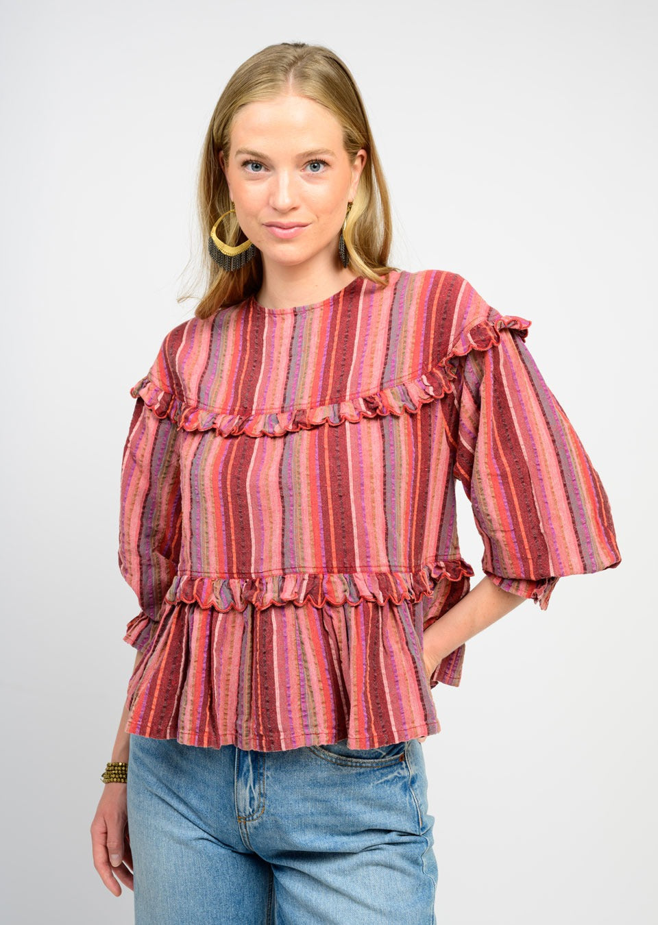 Multi-Striped Tier Top Ivy Jane