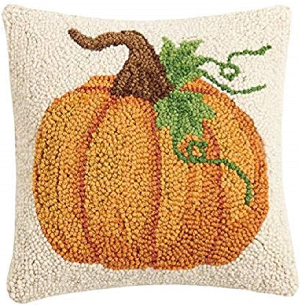 Pumpkin Hooked Pillow