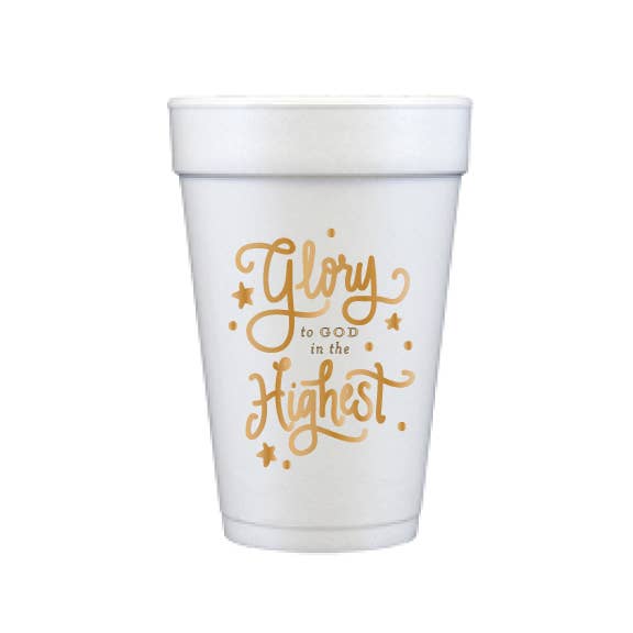 Glory To God Styrofoam Cups