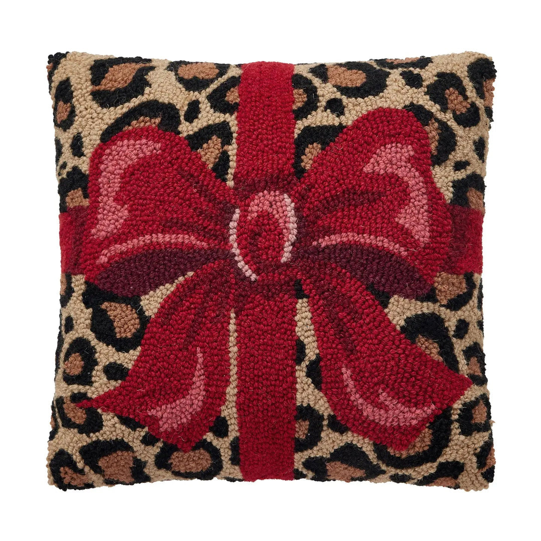 Leopard Present Hooked Pillow