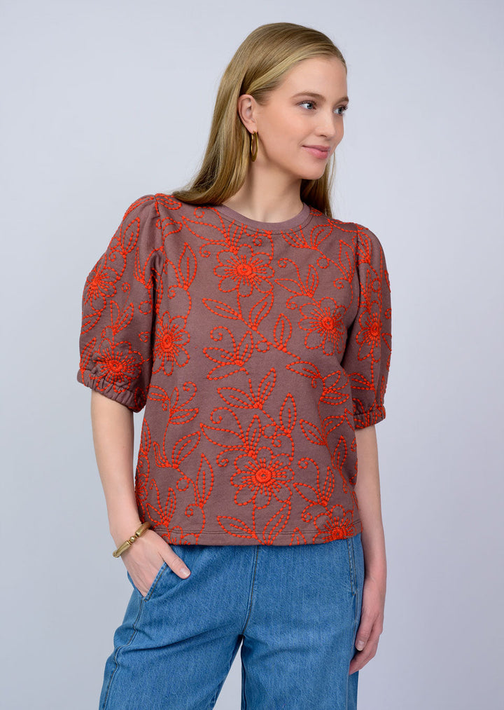 Floral Vines Knit Top Ivy Jane