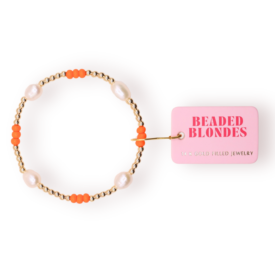 Orange Pearl Poppi Bracelet