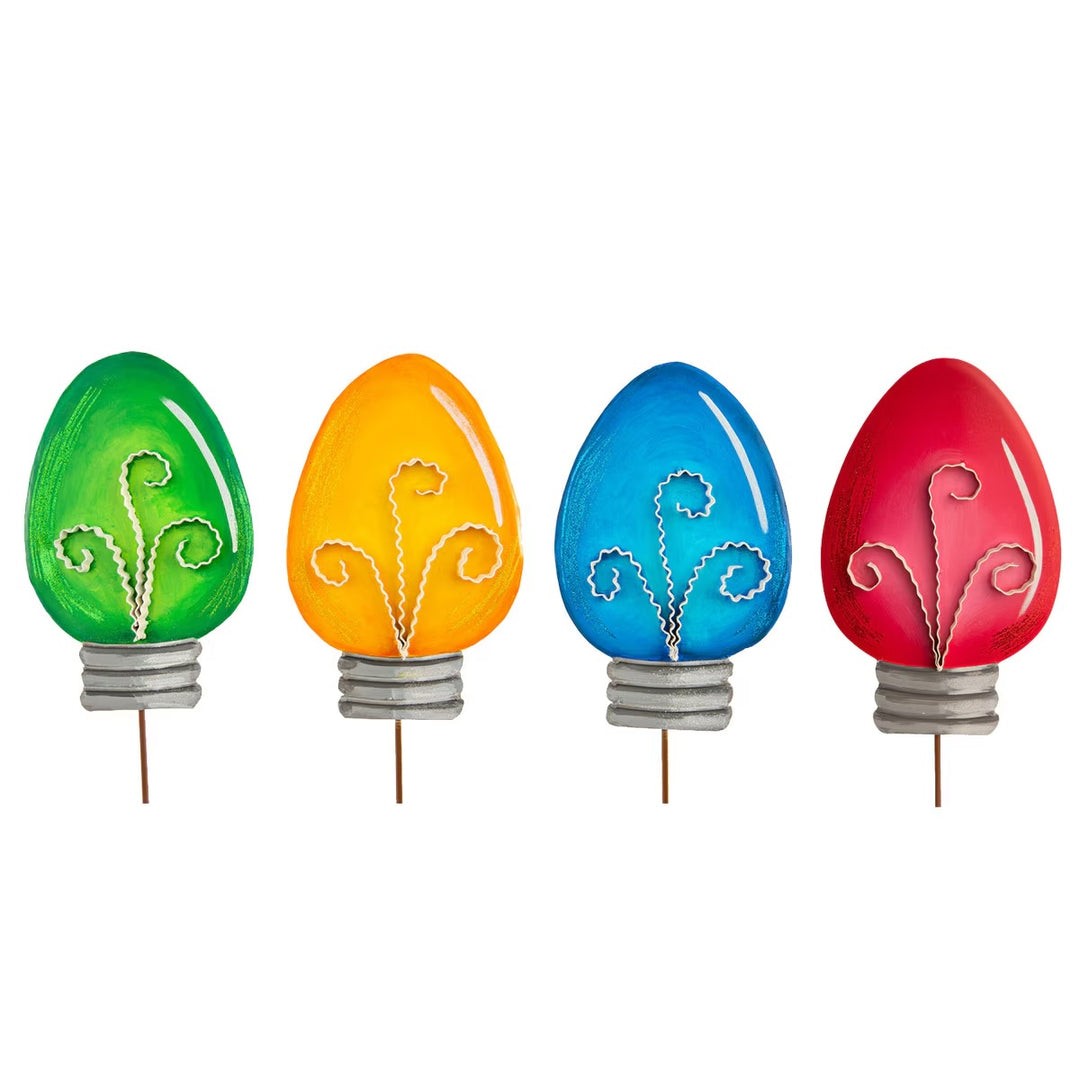 Merry Christmas Bulbs Stakes