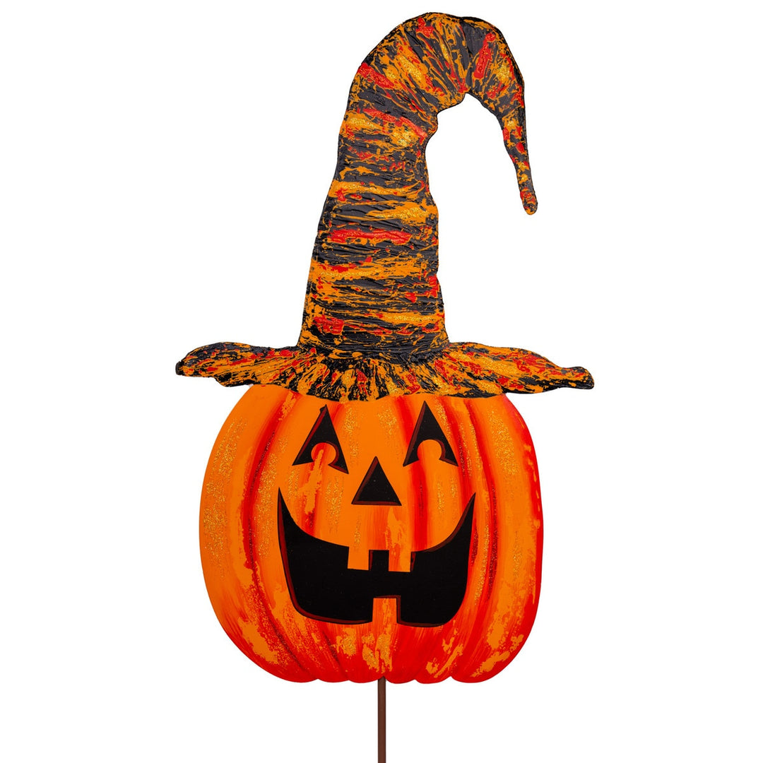 Jack O Lantern With Black Raggedy Hat