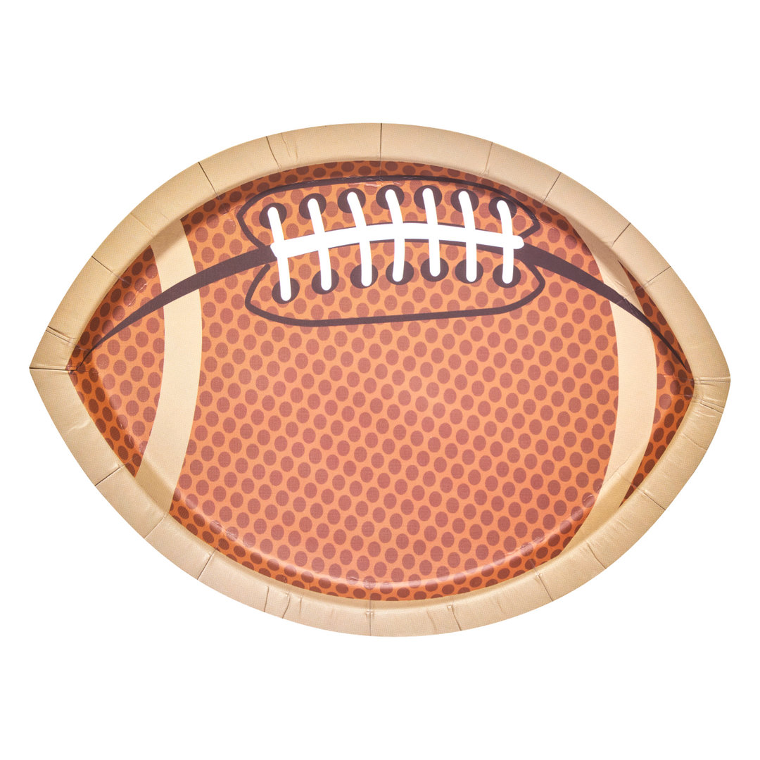 Tailgate Die Cut Football Salad Plates