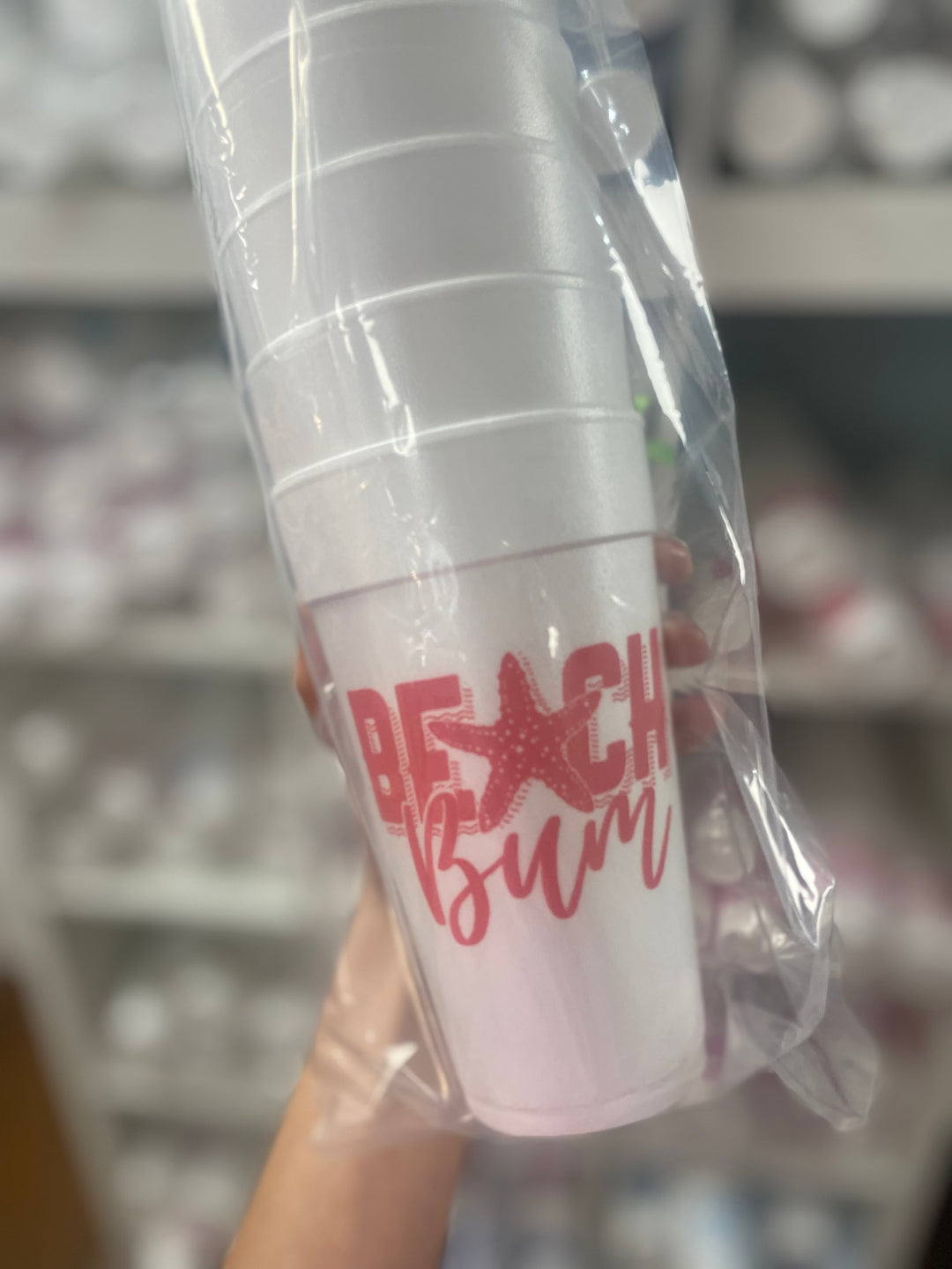 Beach Bum Styrofoam Cups