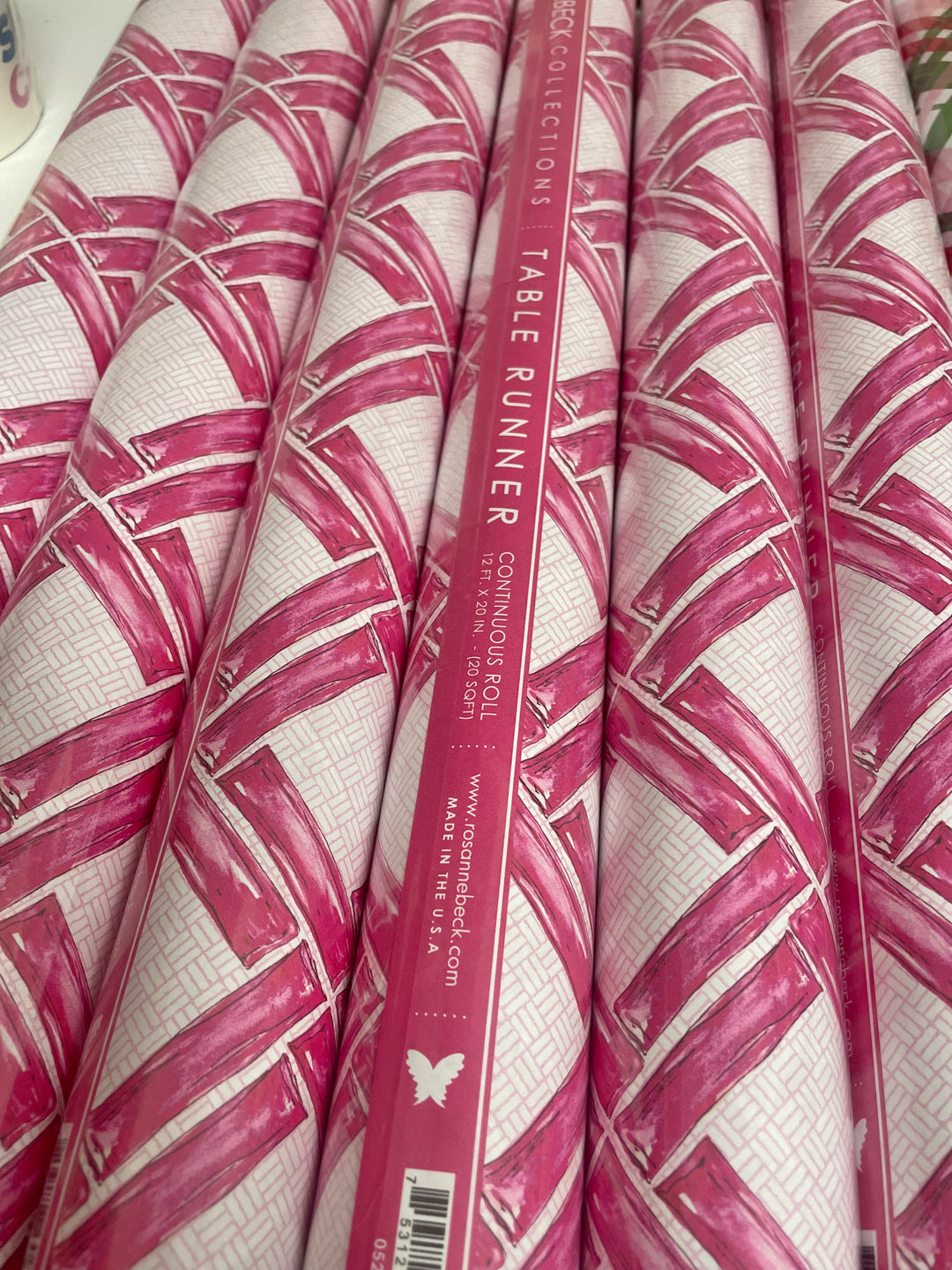 Hot Pink Bamboo Table Runner
