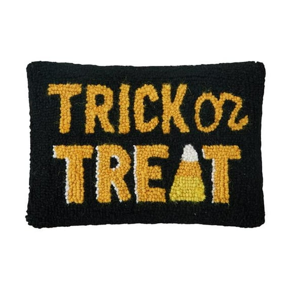 Trick Or Treat Hooked Pillow