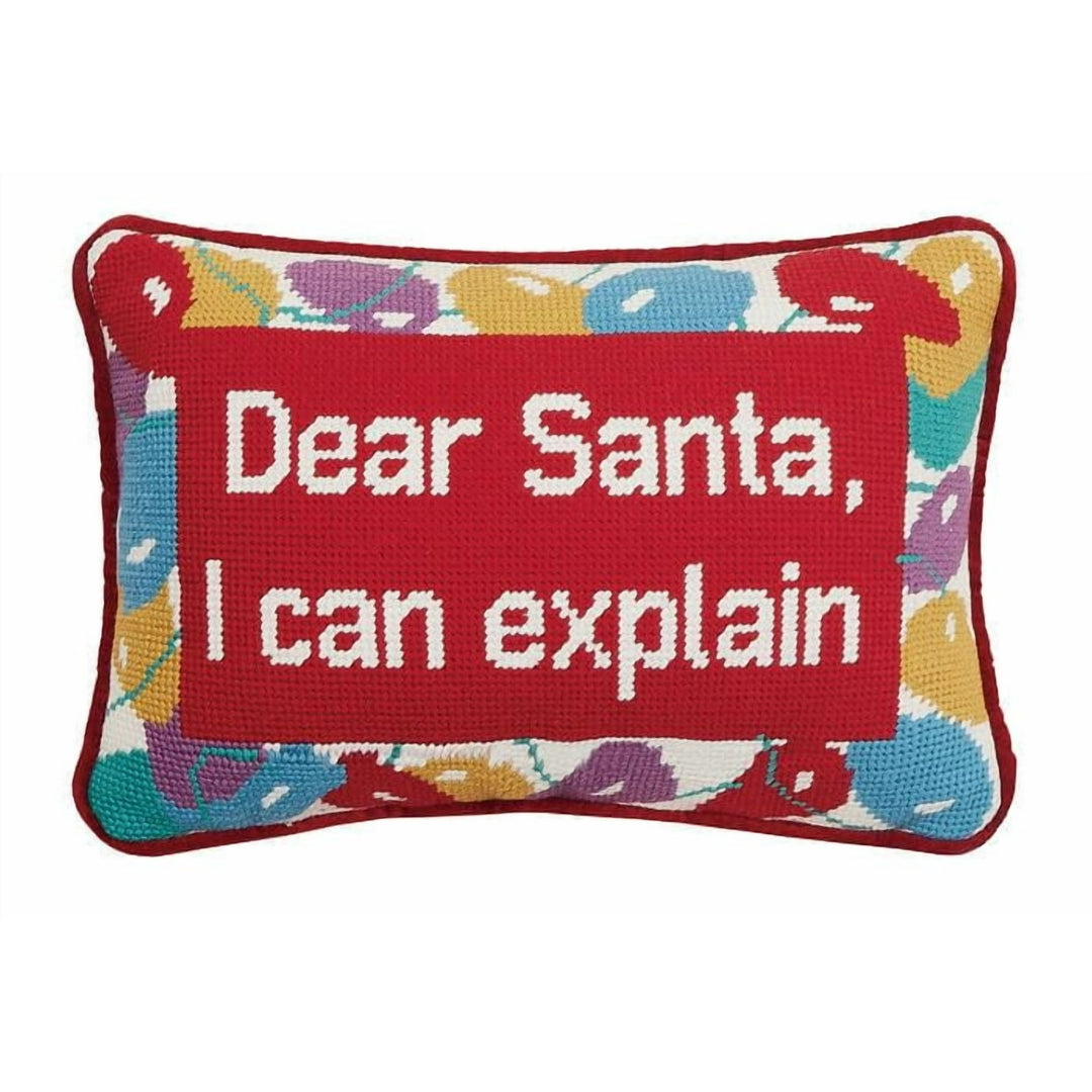 Dear Santa Needlepoint Pillow