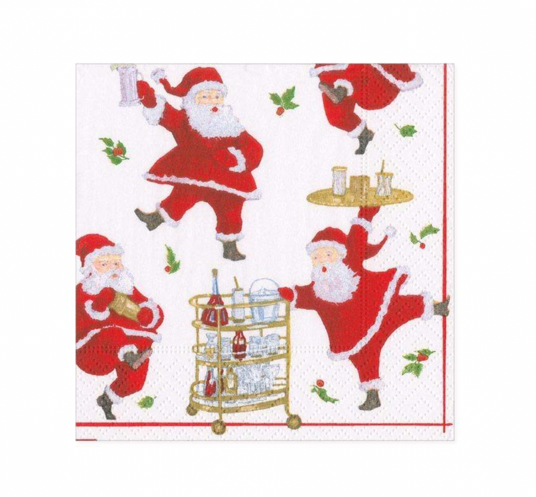 Cocktail with Santa Napkin