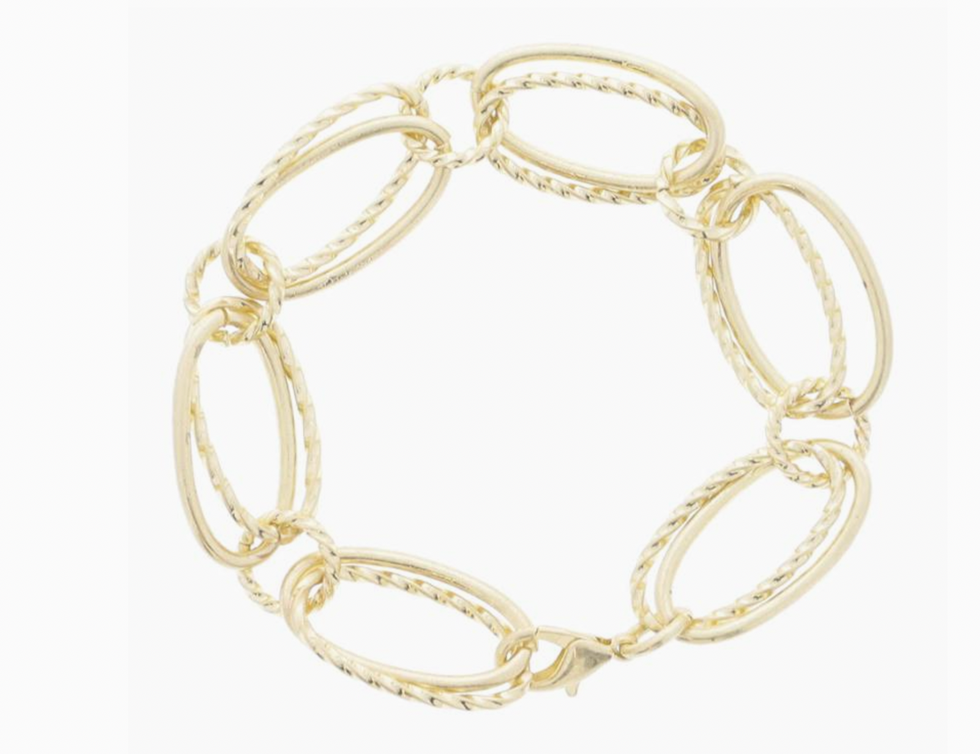 Gold Ring Link Bracelet