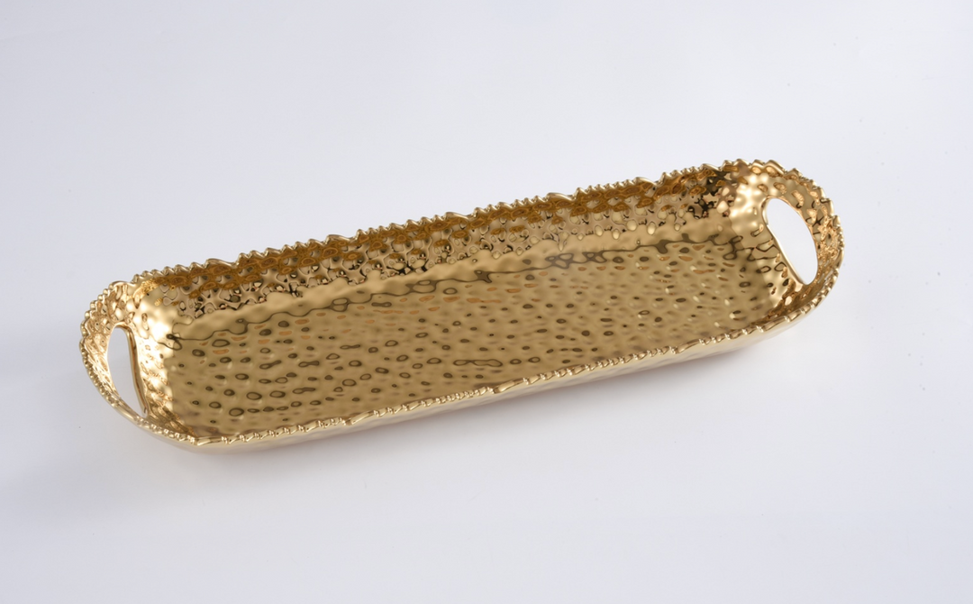 Long Rectangular Tray with Handles