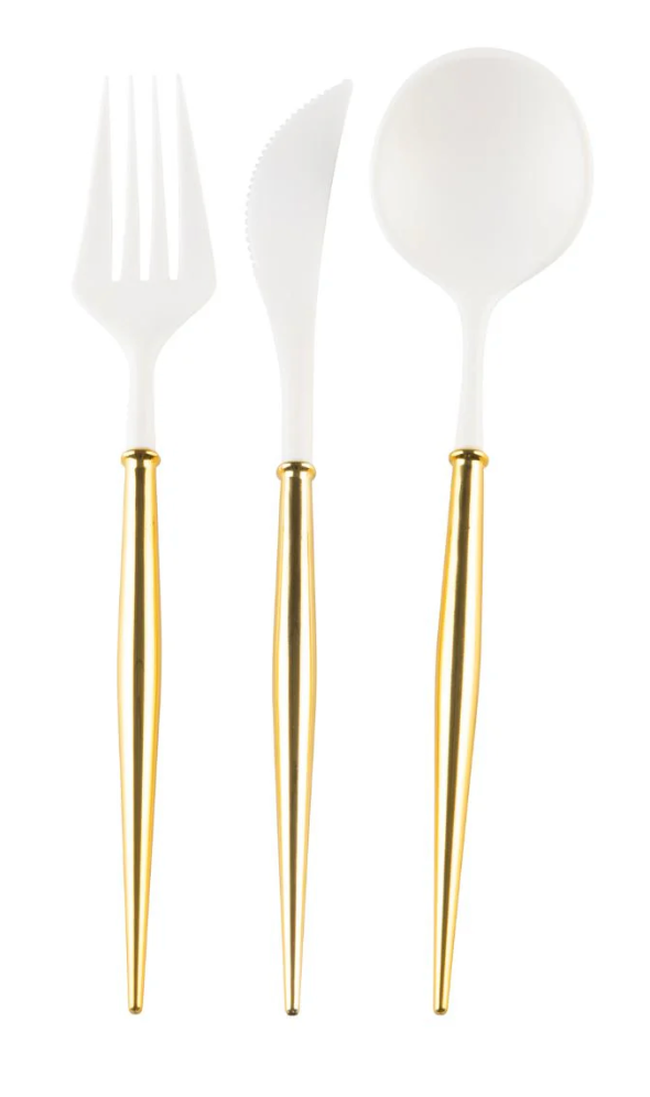 Gold Bella Assorted Plastic Cutlery/24pc, Service for 8