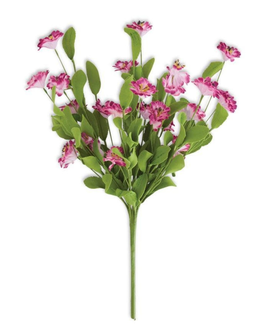 Purple Dianthus Spray w/Eva Foliage