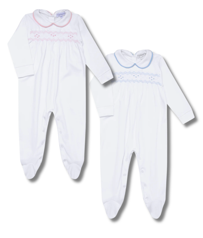 Nella Smocked Footie