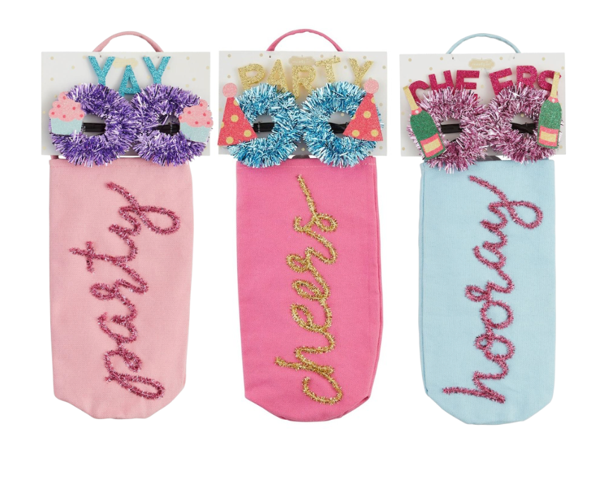 Party Birthday Wine Bag & Glasses Set