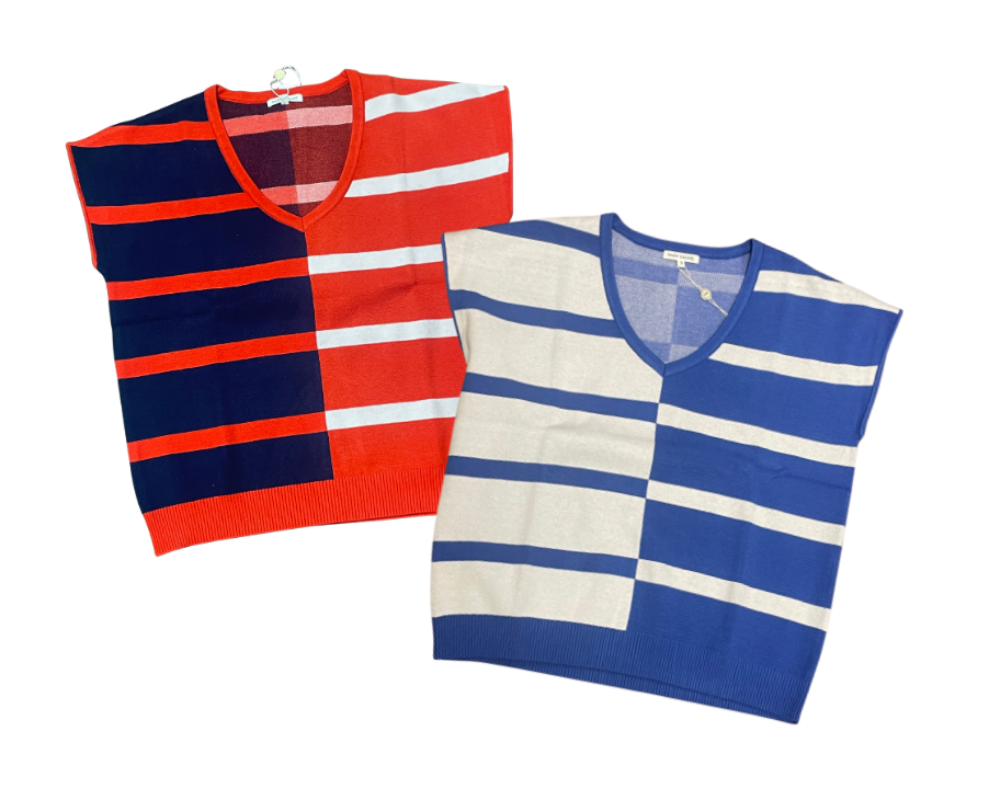 Stripe Drop Sleeve Sweater