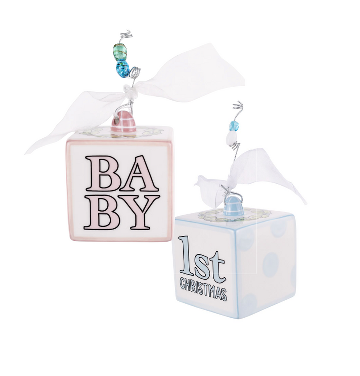 Baby's 1st Christmas Block Ornament