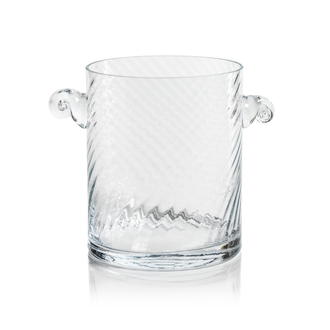 Swirl Glass Ice Bucket