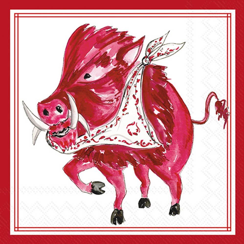 Arkansas Razorback Napkin