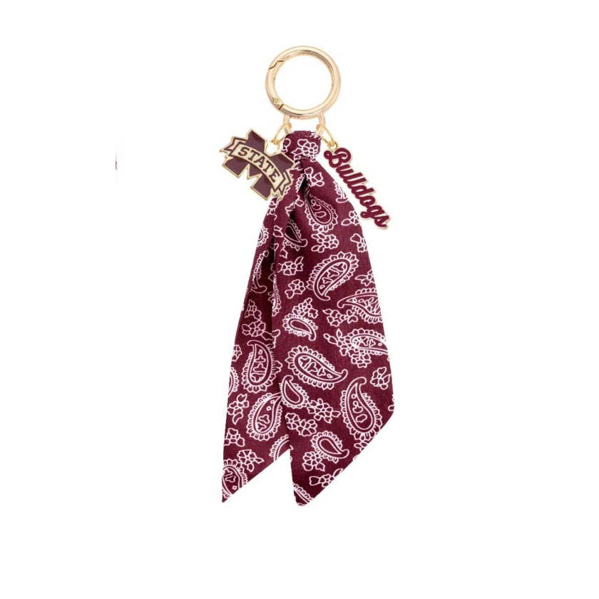 MS State Bulldogs Bandana Bag Charm