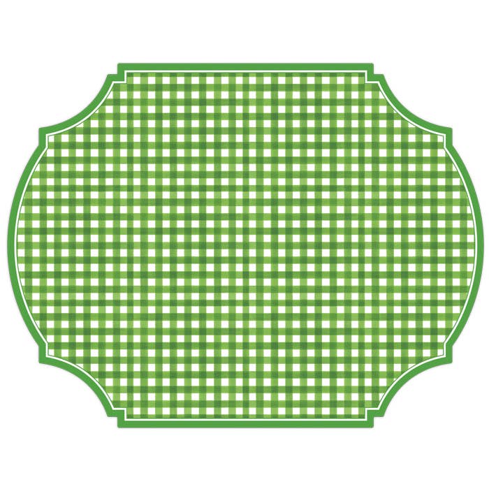 Green Gingham Paper Placemat