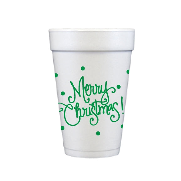 Merry Christmas Polka Dot Cups