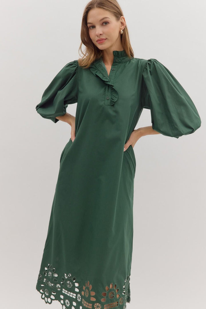 Olive Cut Out Dress