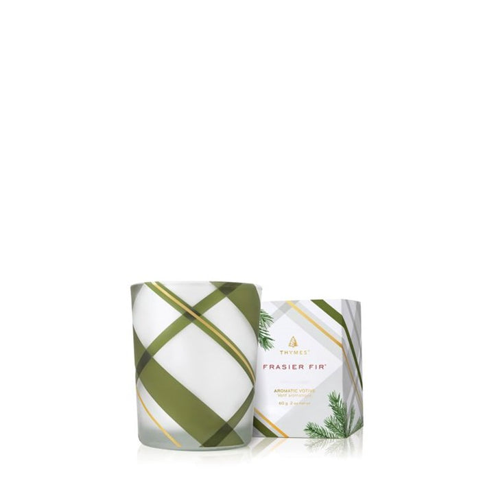 Frasier Fir Frosted Plaid Poured Candle